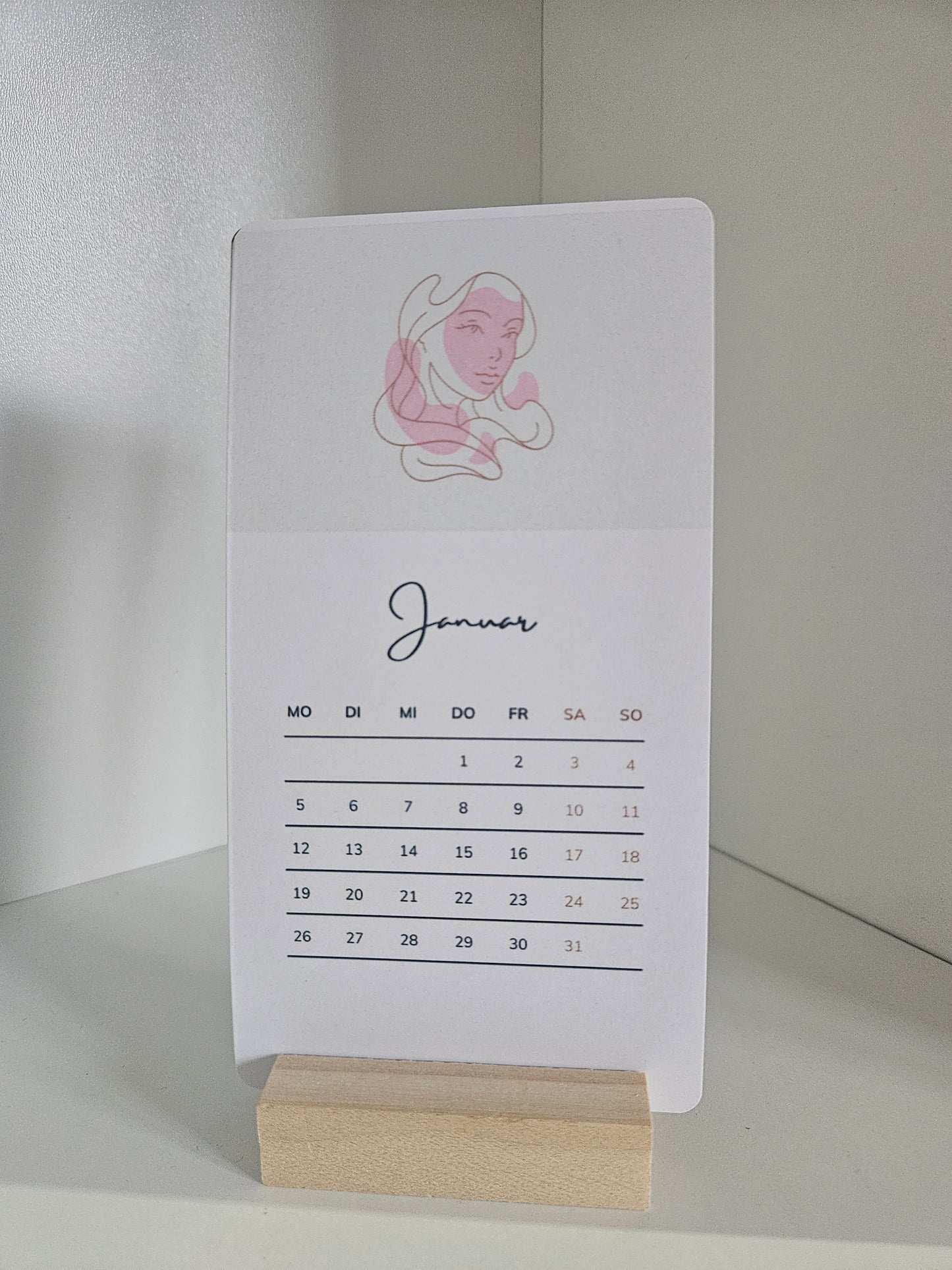 Tischkalender mit Holzständer