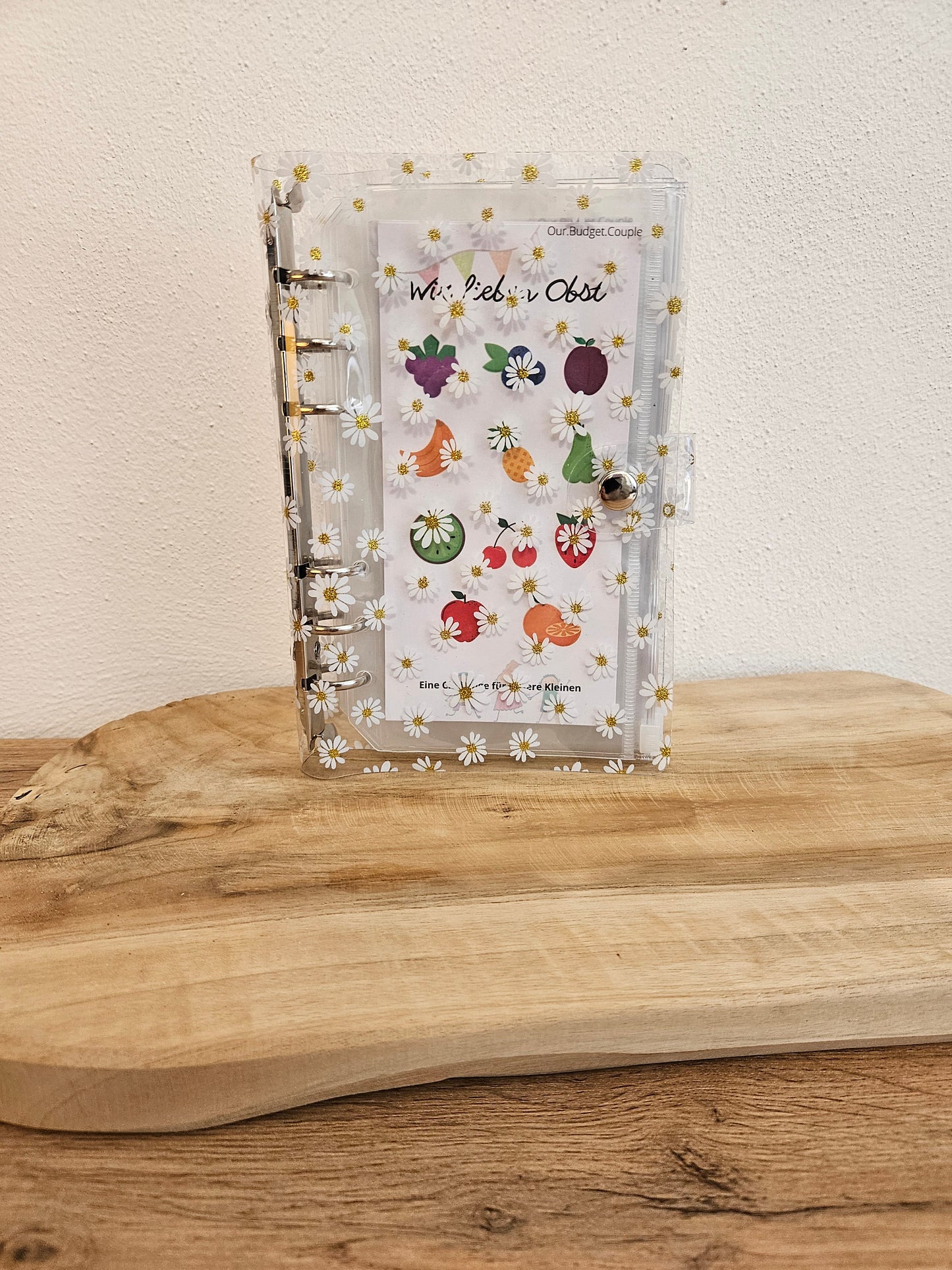 A6 Binder Transparent Blumen