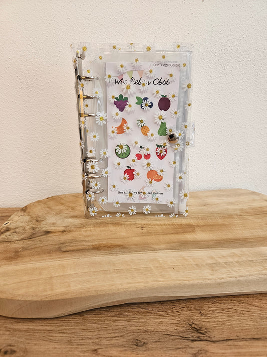 A6 Binder Transparent Blumen