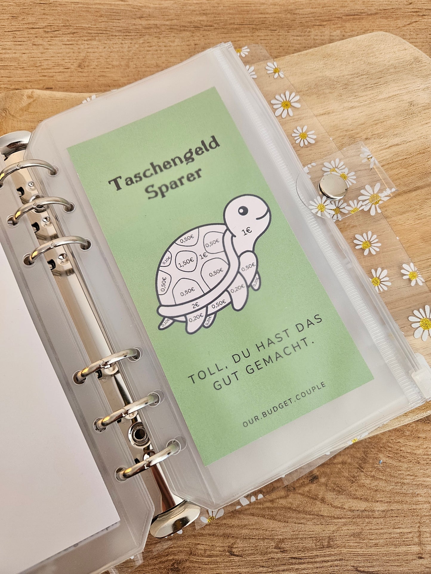 A6 Binder Transparent Blumen
