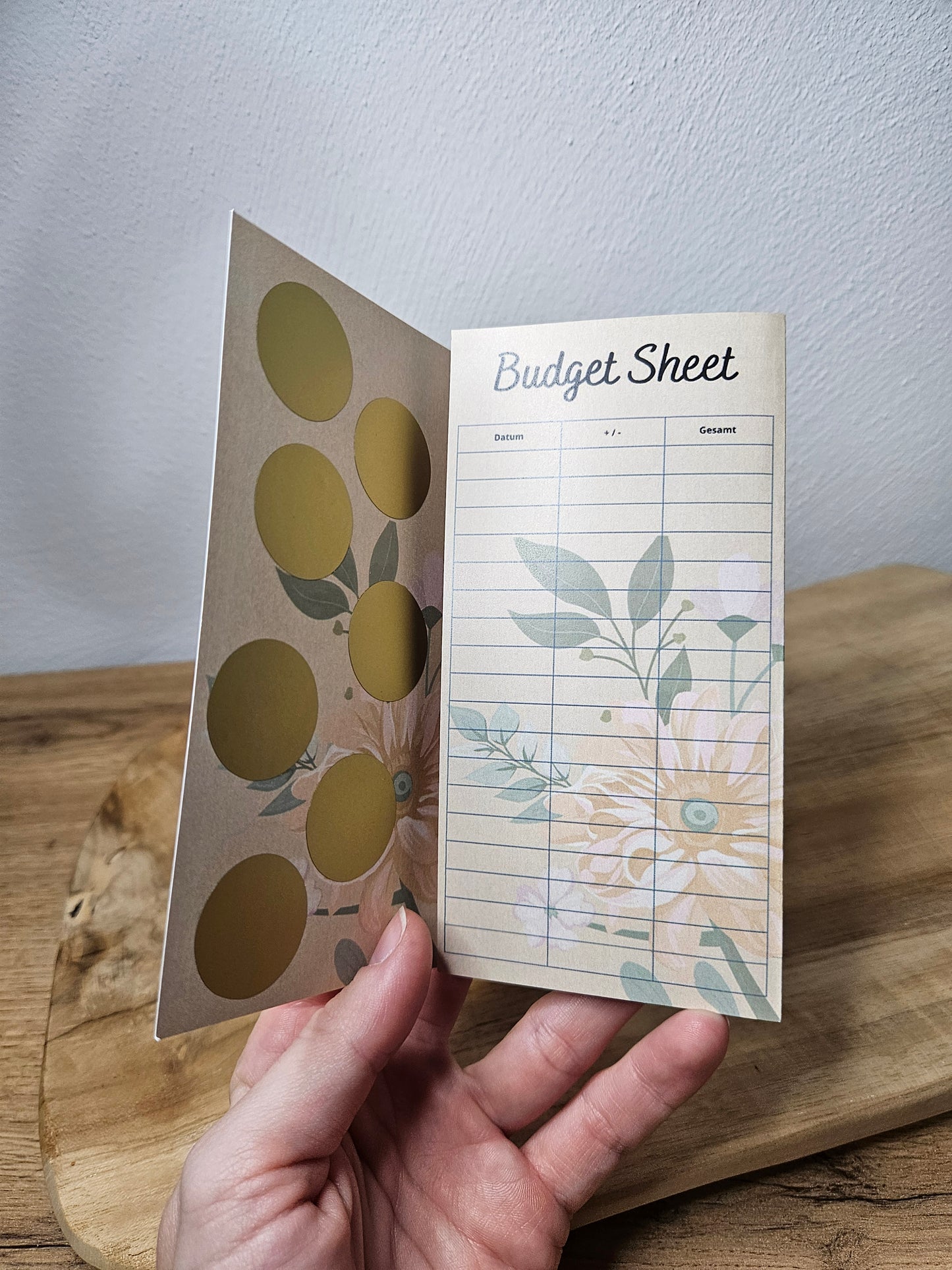 Frühlingssparer Sparchallenge Klappkarte Rubbelchallenge