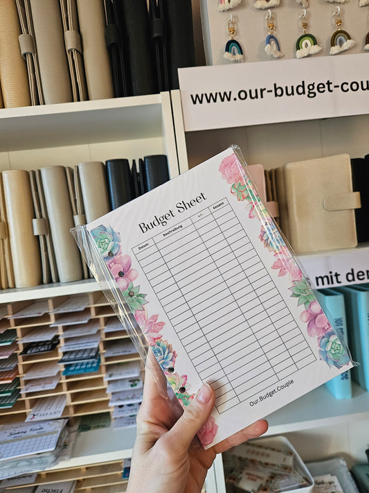 Budget Sheets A5