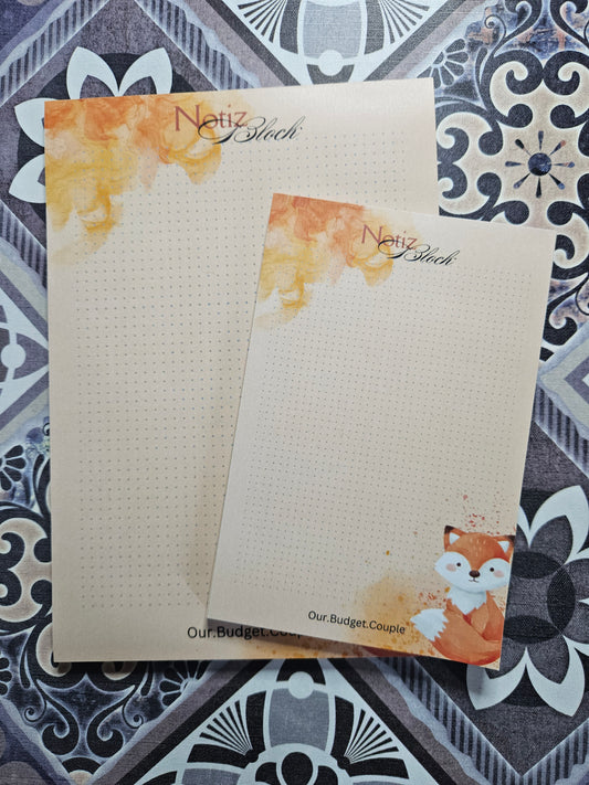 Notizblock Fuchs