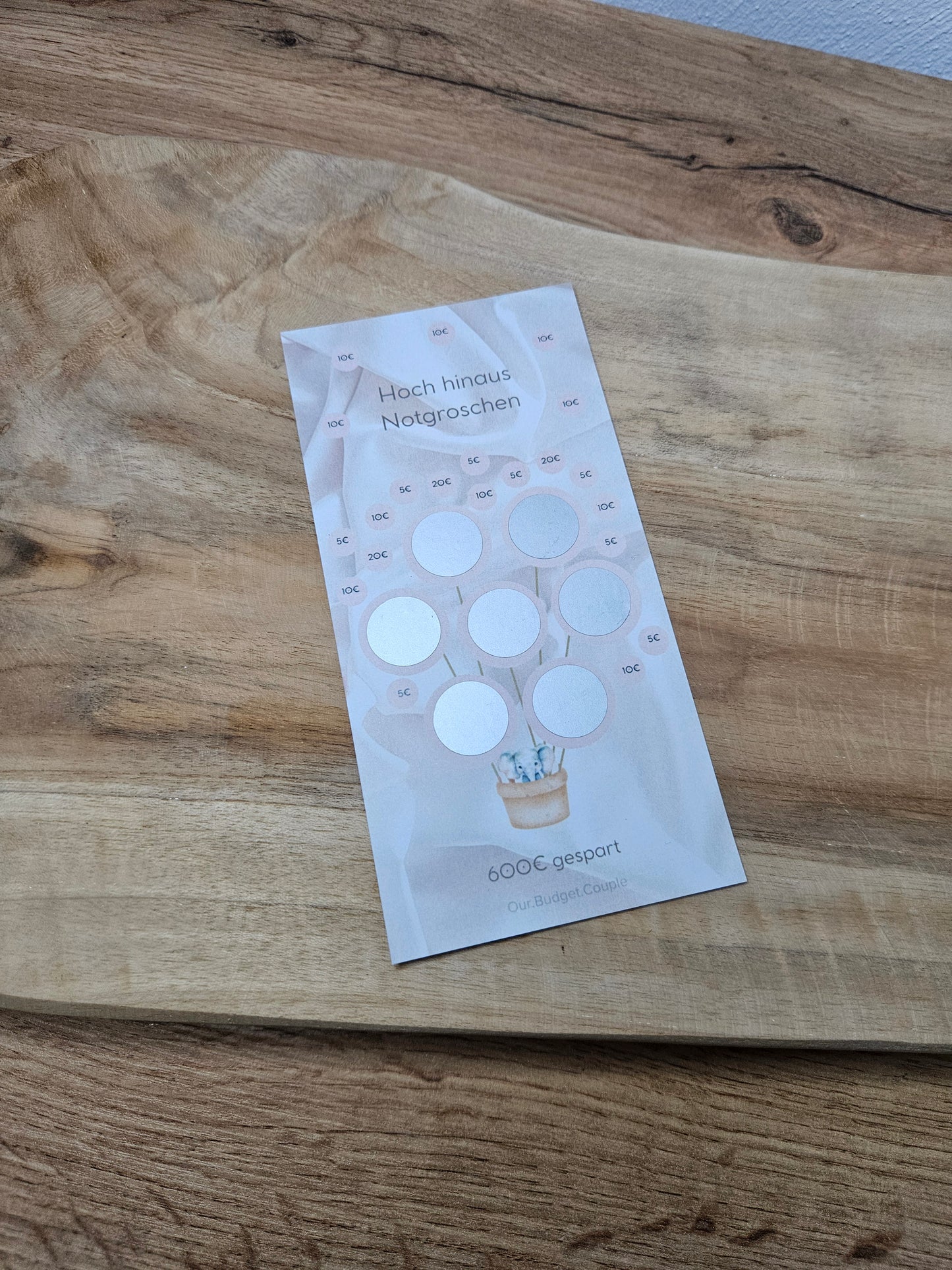 Notgroschen-Sparer zum Rubbeln