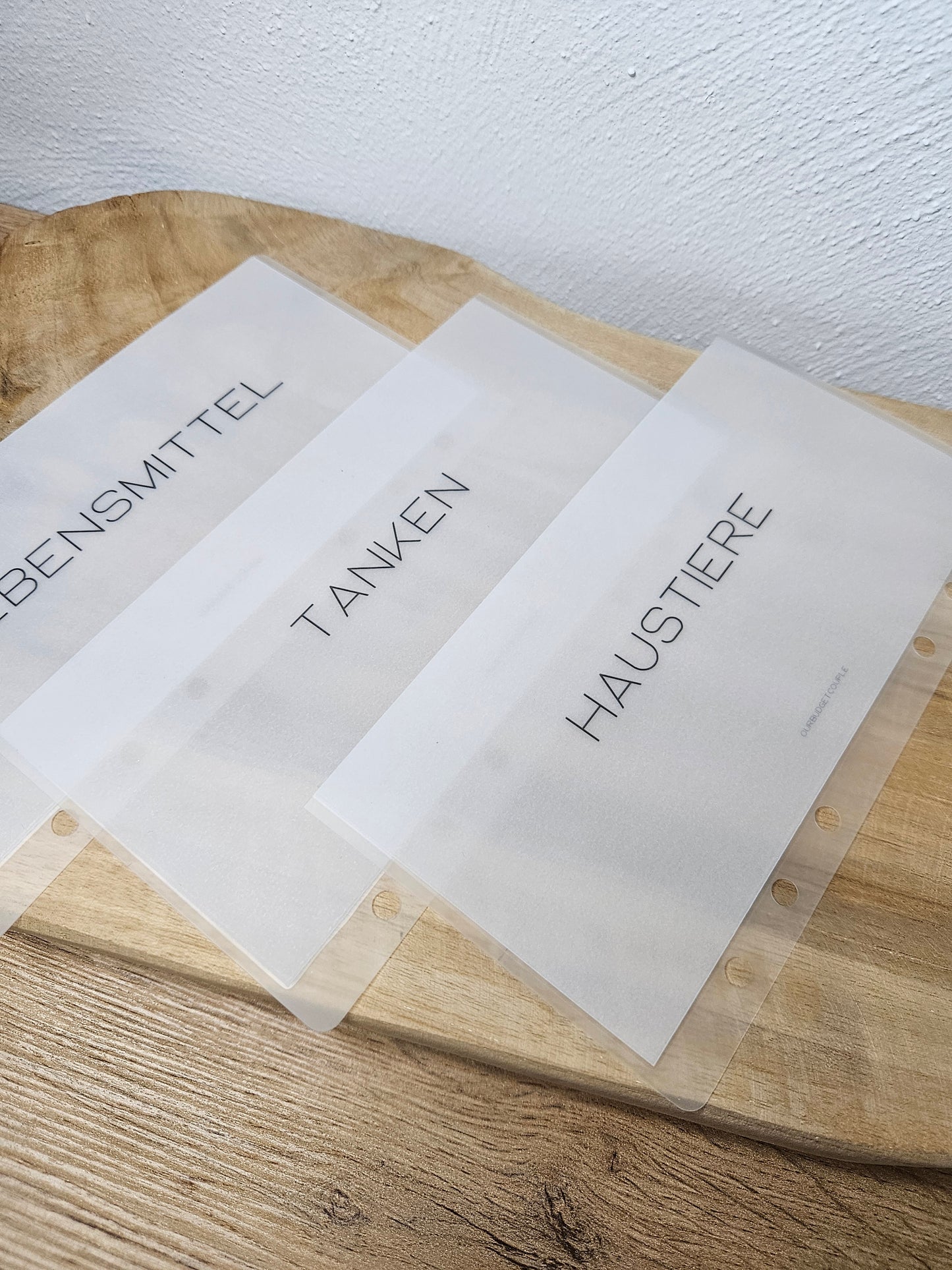 personalisierte Dashboard Umschläge fürs Cashstuffing / Ringbucheinlagen
