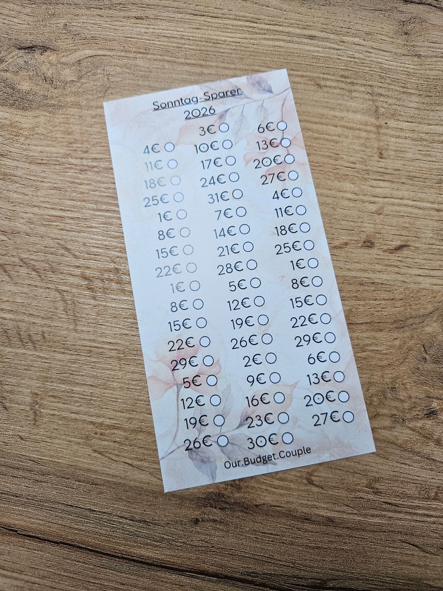 Sonntags Sparchallenge