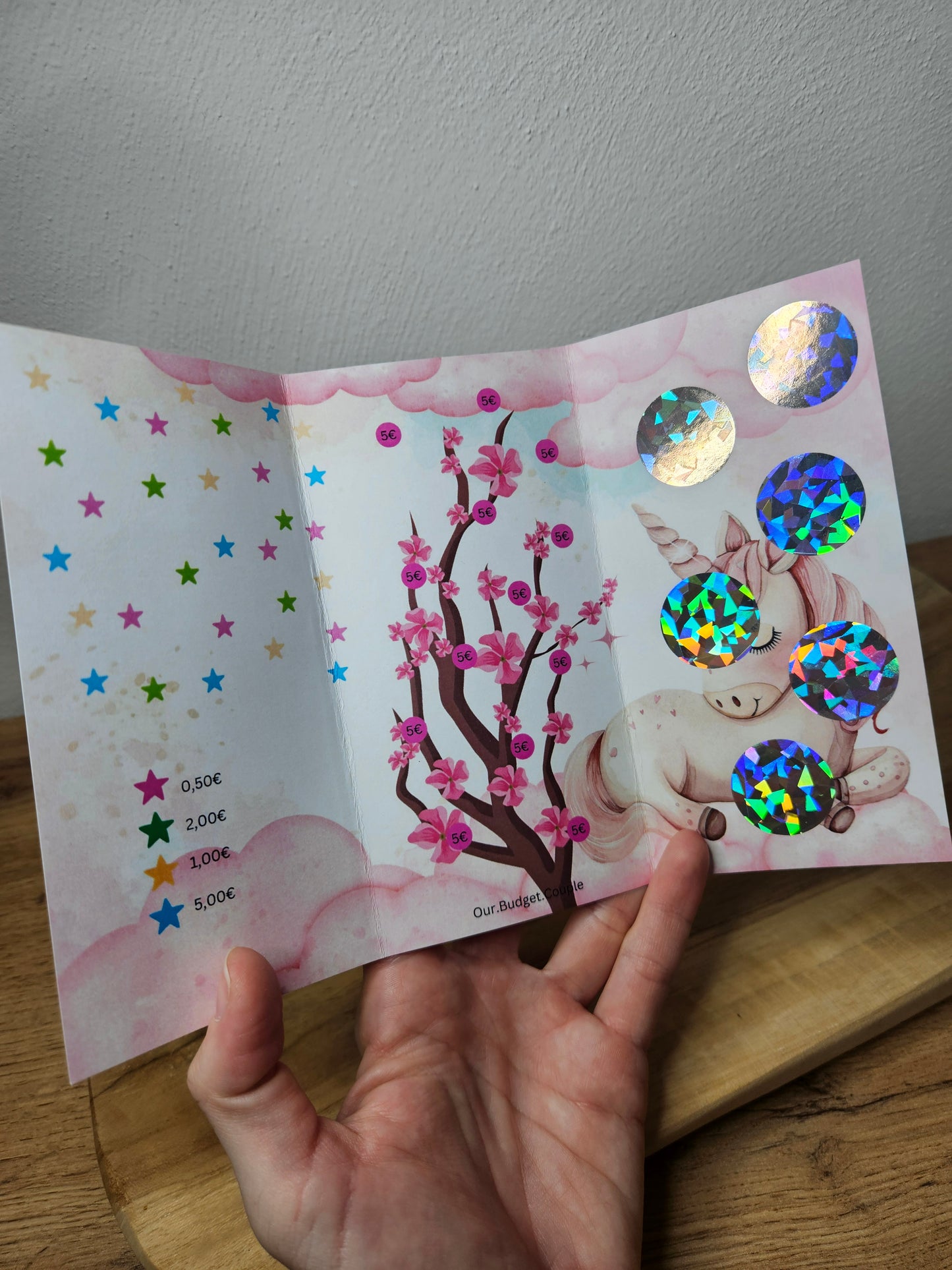 Magical Budget Sparchallenge Klappkarte Rubbelchallenge