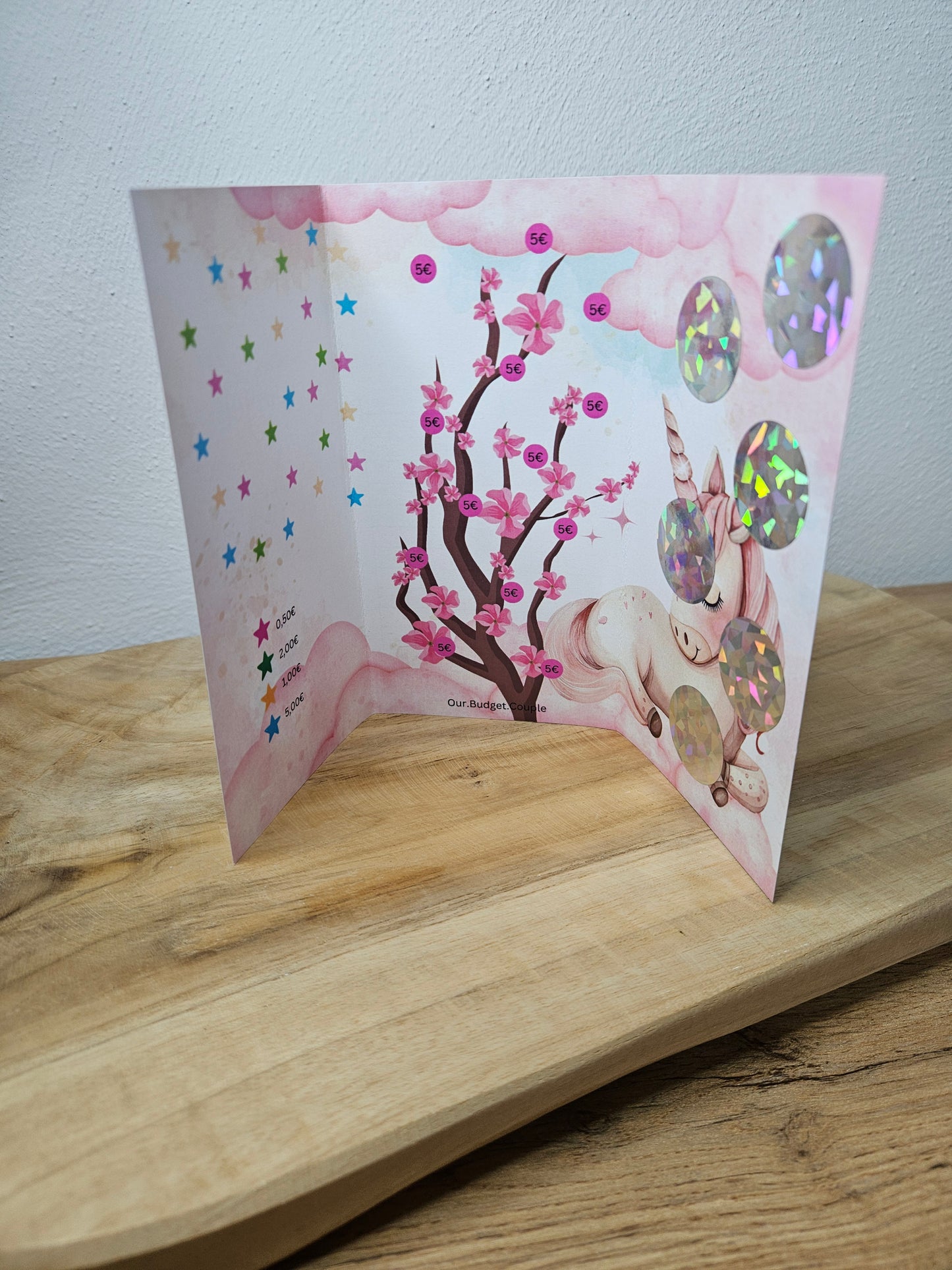 Magical Budget Sparchallenge Klappkarte Rubbelchallenge