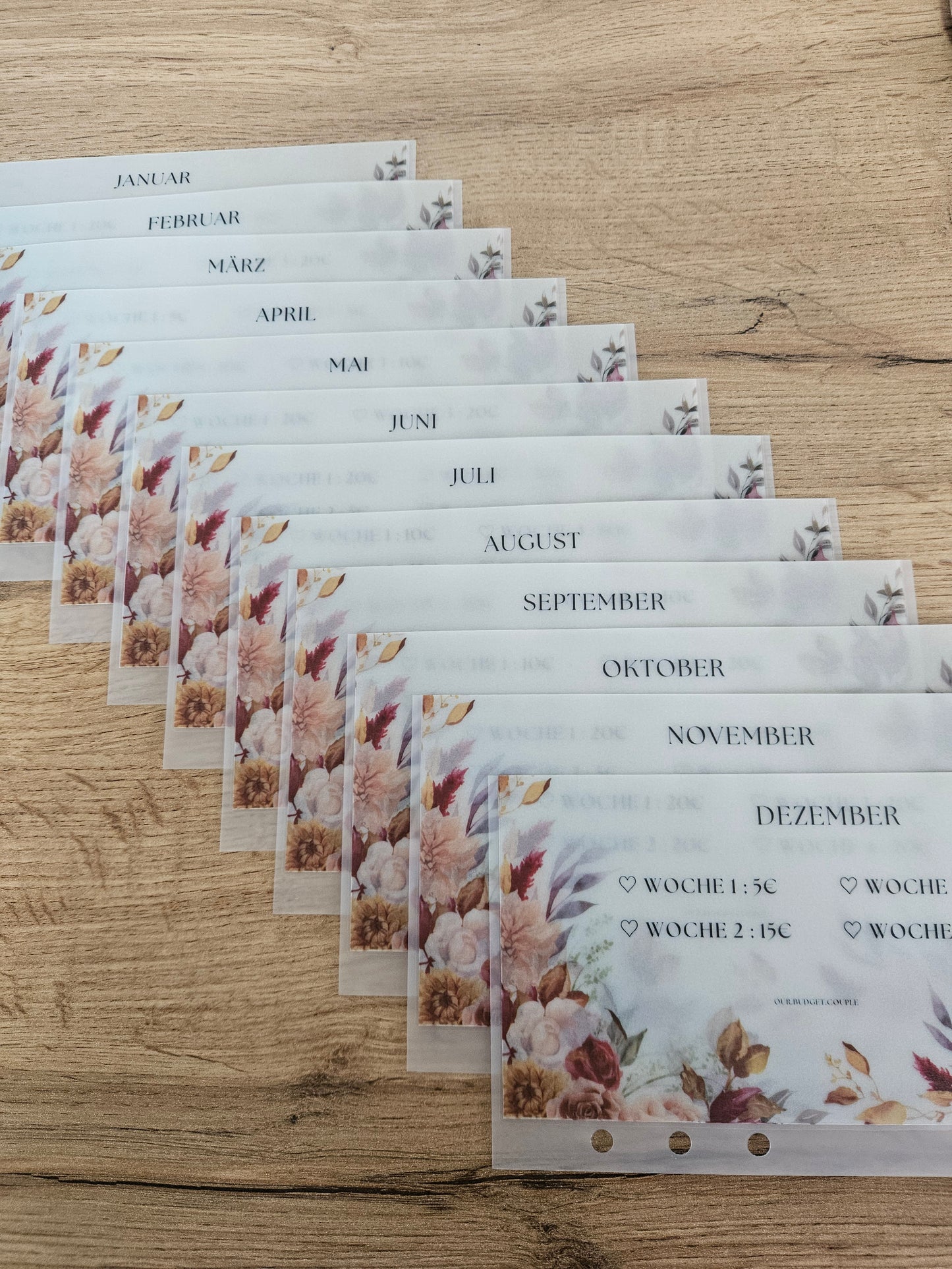 Jahres-Challenge Umschläge