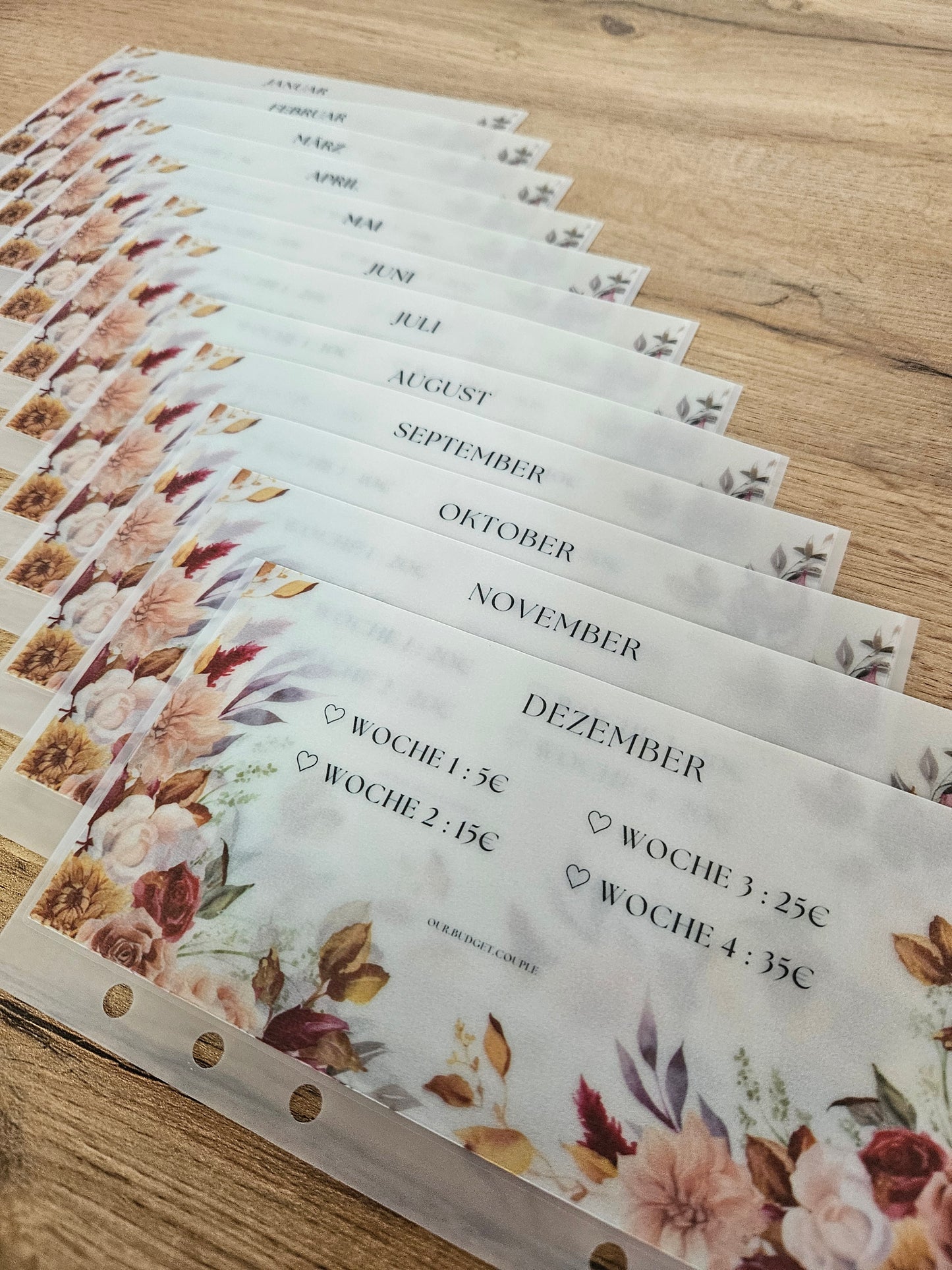 Jahres-Challenge Umschläge