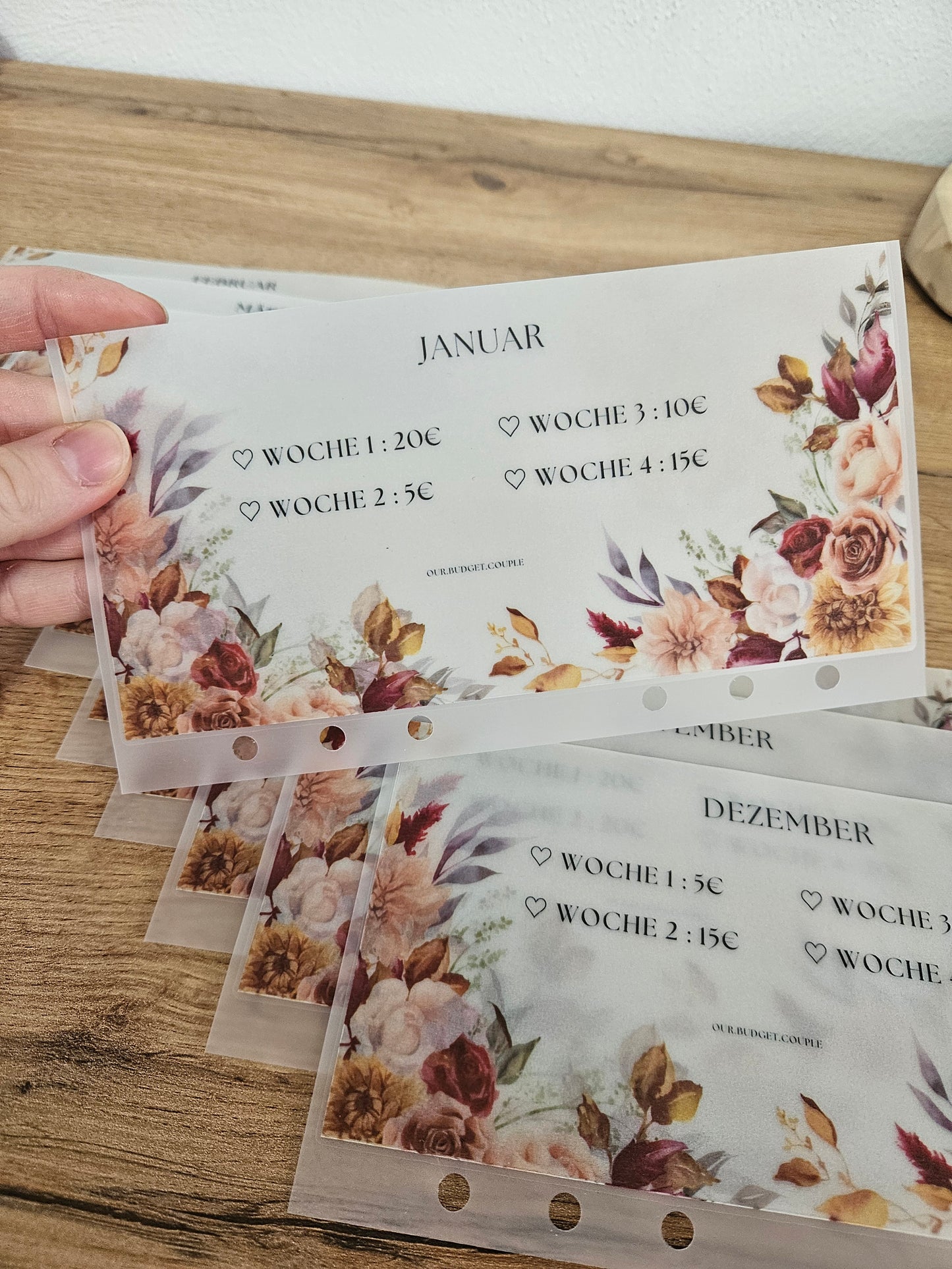 Jahres-Challenge Umschläge