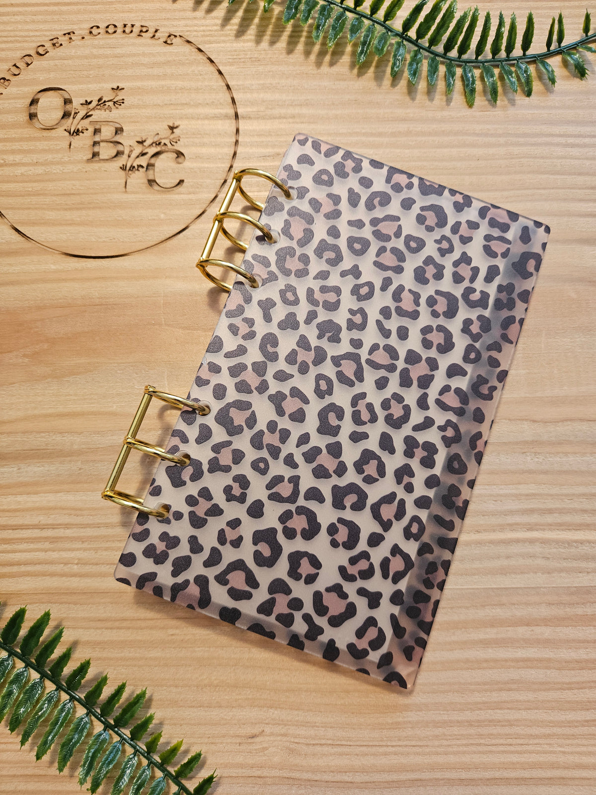 OBC Hardcover Leo Print Binder A6