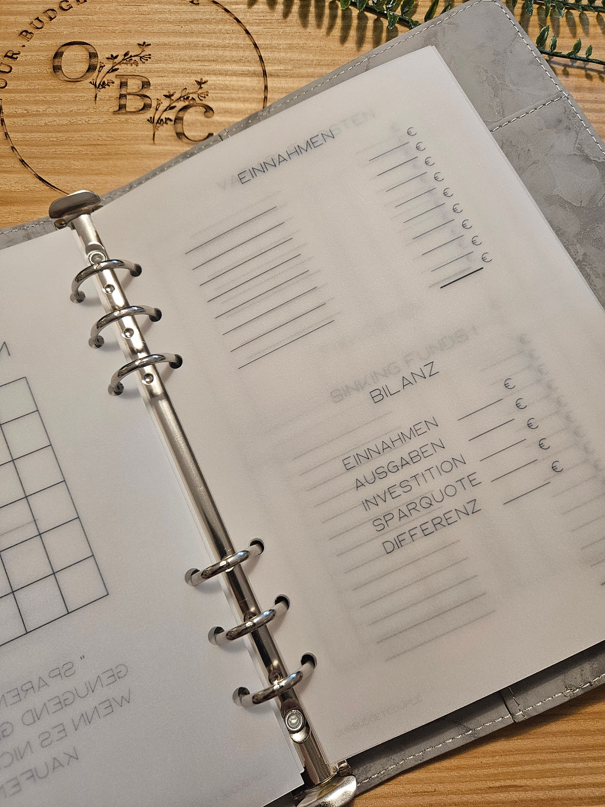 Budgetplaner Laminiert (wiederverwendbar)